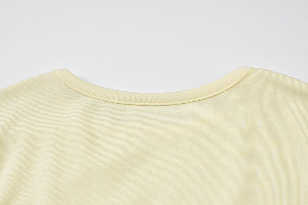 Short sleeve crewneck letter print top  | Festival Outfits Women