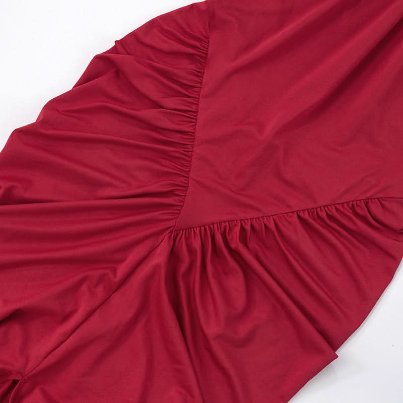 Crewneck ruched sleeveless solid maxi dress  | Festival Outfits Women