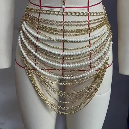 Metal chain beaded halter cami top  | Festival Outfits Women-final-sale