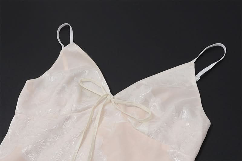 Zip-up v neck print backless cami maxi dress  | Festival Outfits Women