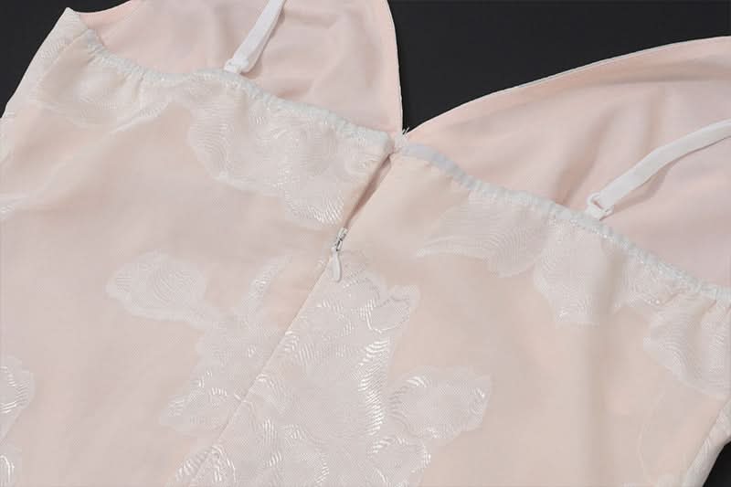 Zip-up v neck print backless cami maxi dress  | Festival Outfits Women