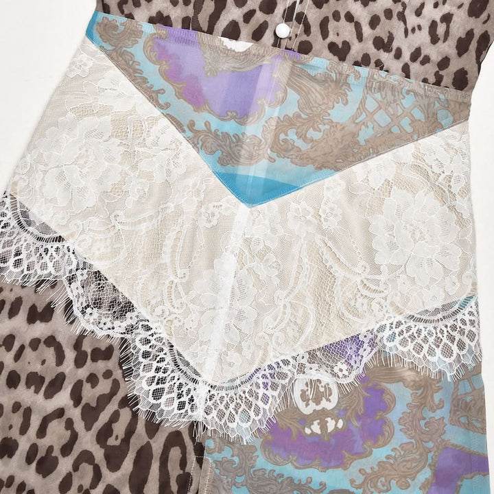 Zip-up slit button lace chiffon cami maxi dress  | Festival Outfits Women