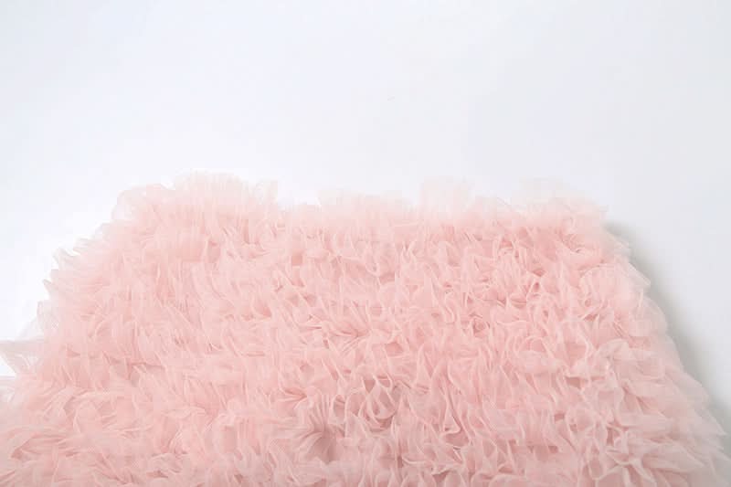 Fluffy ruffle zip-up mini skirt  | Festival Outfits Women