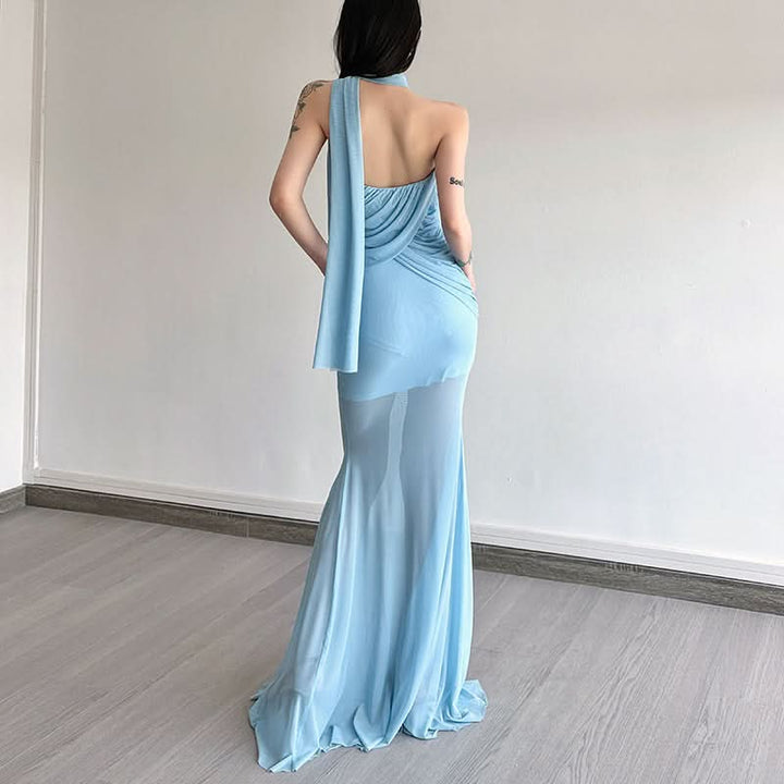 Sweetheart neck ruched maxi dress  | Festival Outfits Women