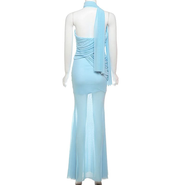 Sweetheart neck ruched maxi dress  | Festival Outfits Women