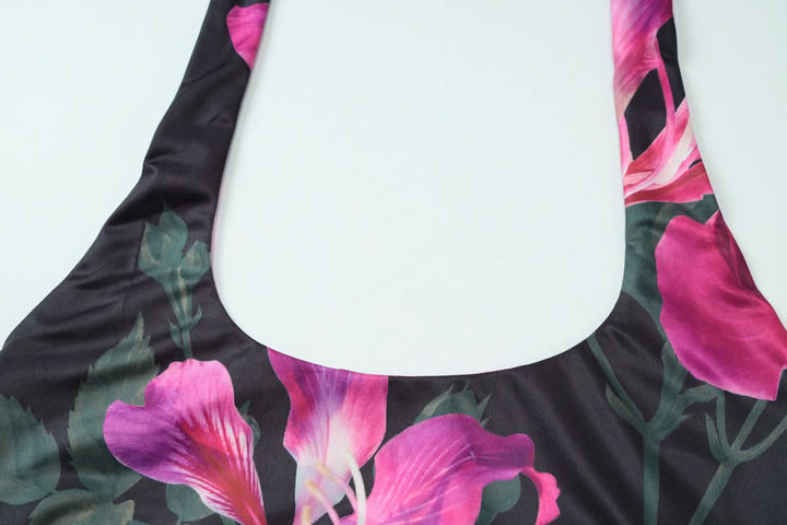 Halter self tie u neck flower print maxi skirt set  | Festival Outfits Women