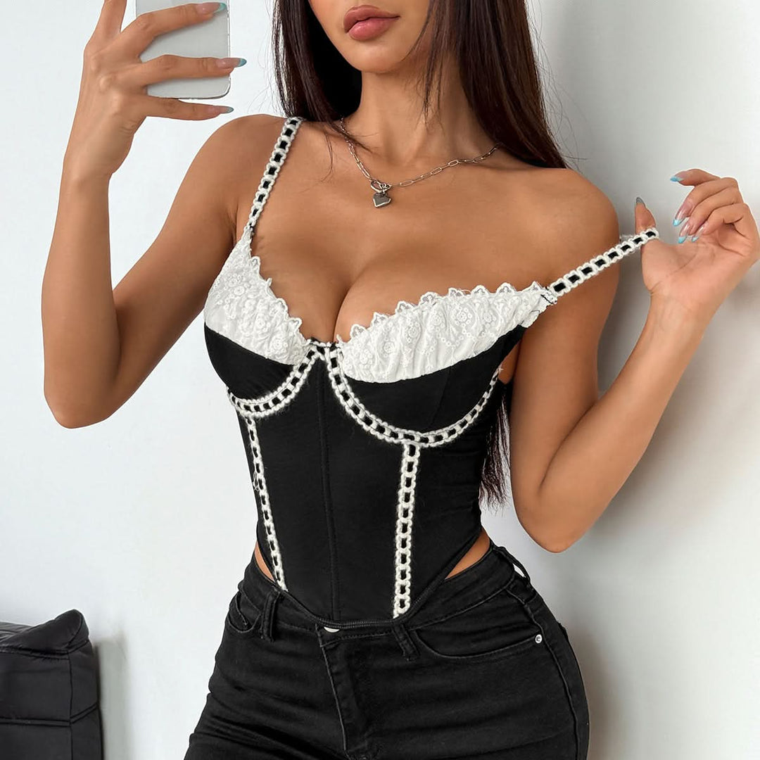 Lace hem corset cami top  | Festival Outfits Women