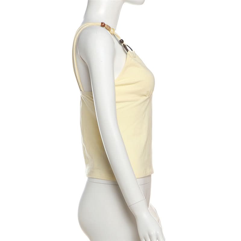 V neck o ring beaded cami top  | Festival Outfits Women