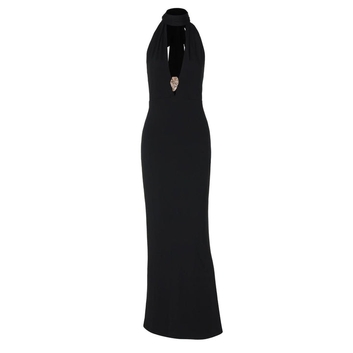 Halter v neck hollow out backless cut out maxi dress  | Festival Outfits Women