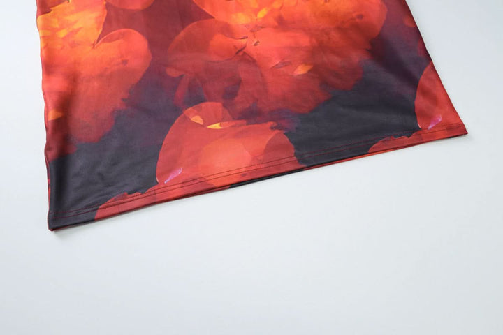 U neck print backless cami maxi dress  | Festival Outfits Women-final-sale