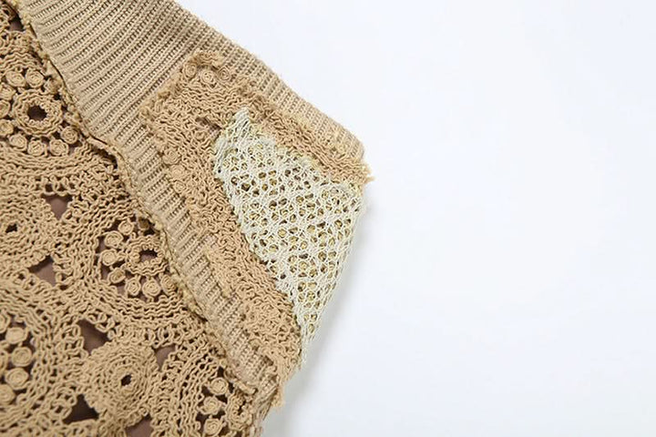 Irregular hollow out patchwork cut out mini skirt  | Festival Outfits Women