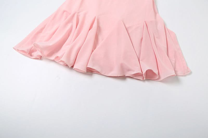 Bowknot v neck lace hem self tie cami mini dress  | Festival Outfits Women