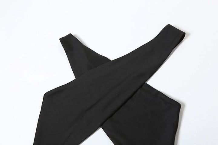 Hollow out cross front slit solid cut out maxi dress  | Festival Outfits Women