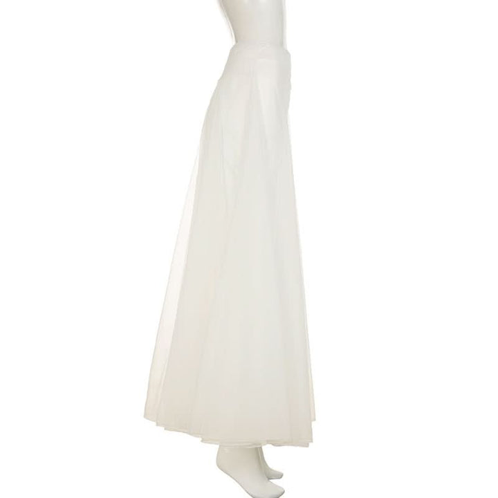 Mesh ruched solid maxi skirt  | Festival Outfits Women