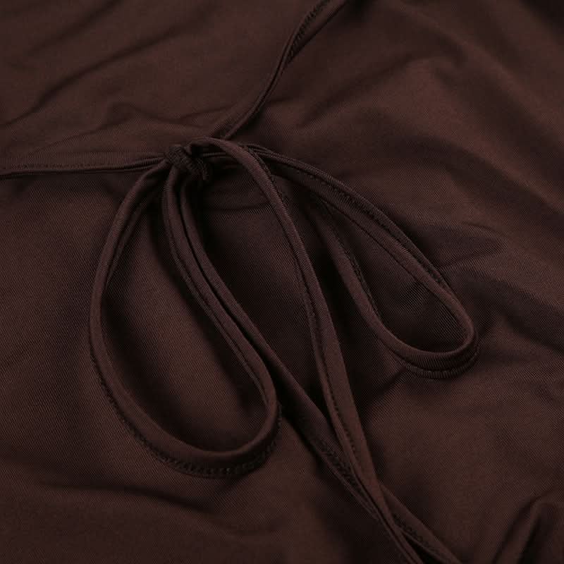 Backless o ring ruched mini dress  | Festival Outfits Women