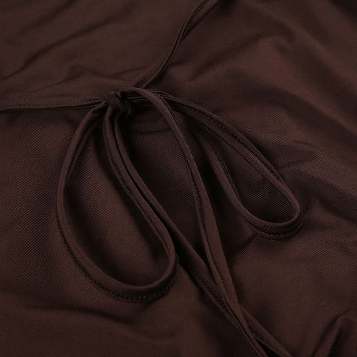 Backless o ring ruched mini dress  | Festival Outfits Women