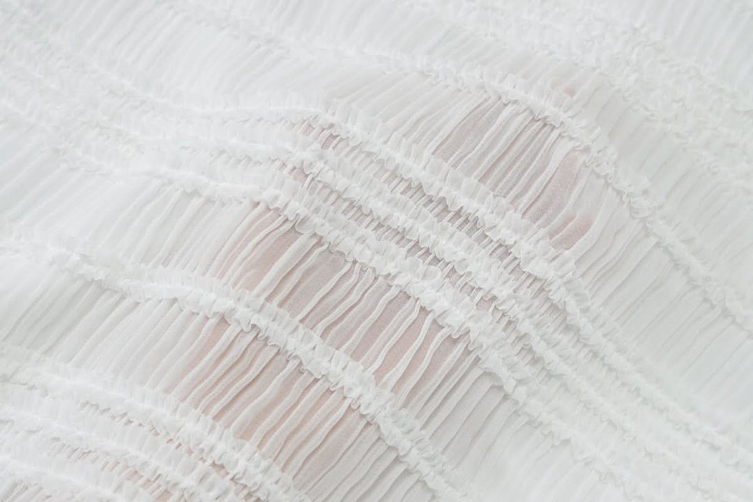 Halter u neck ruched ruffle mini dress  | Festival Outfits Women