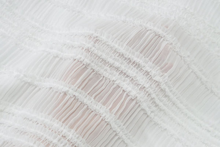 Halter u neck ruched ruffle mini dress  | Festival Outfits Women