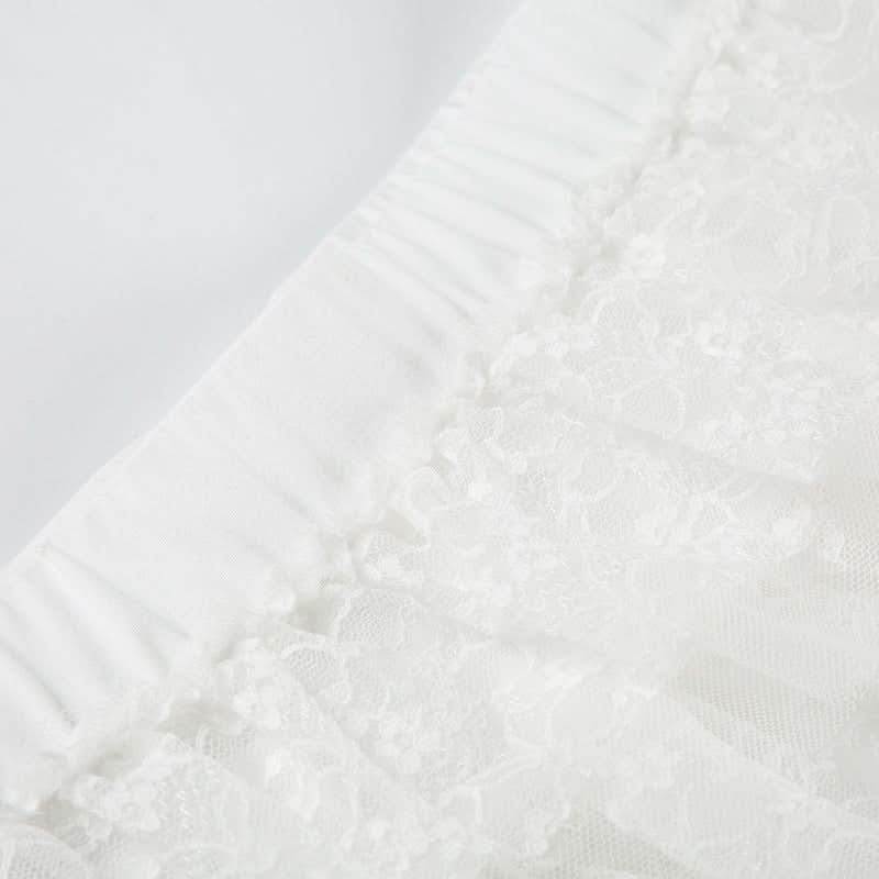 Lace A line ruched mini skirt  | Festival Outfits Women