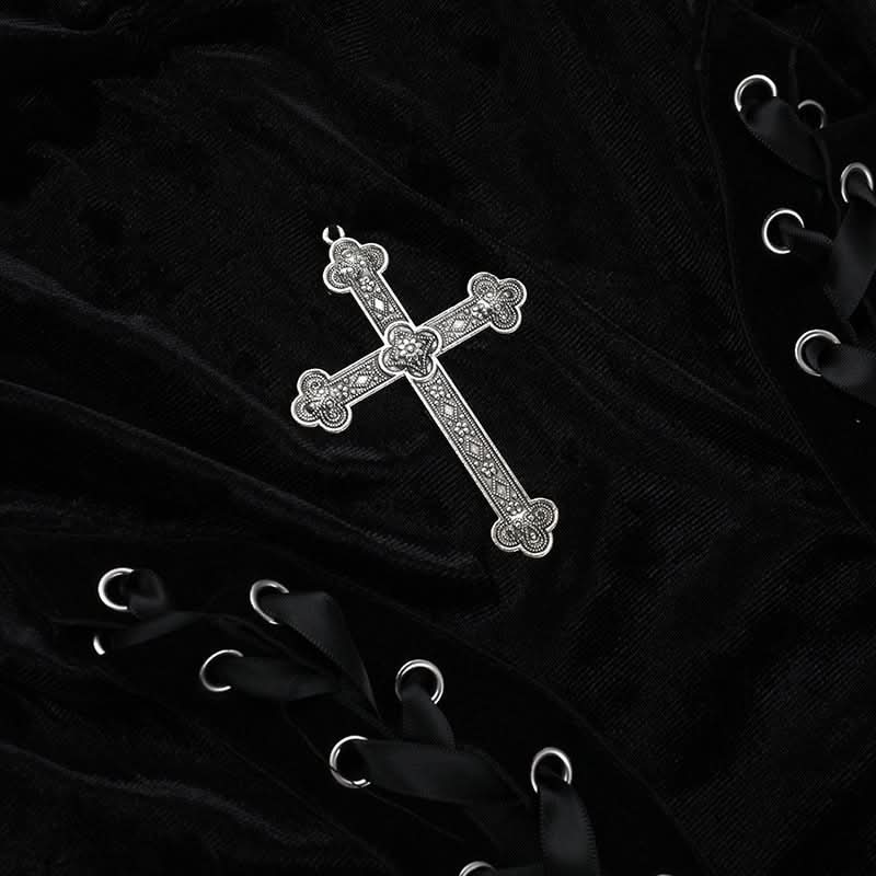 Lace up cross applique cami maxi dress  | Festival Outfits Women