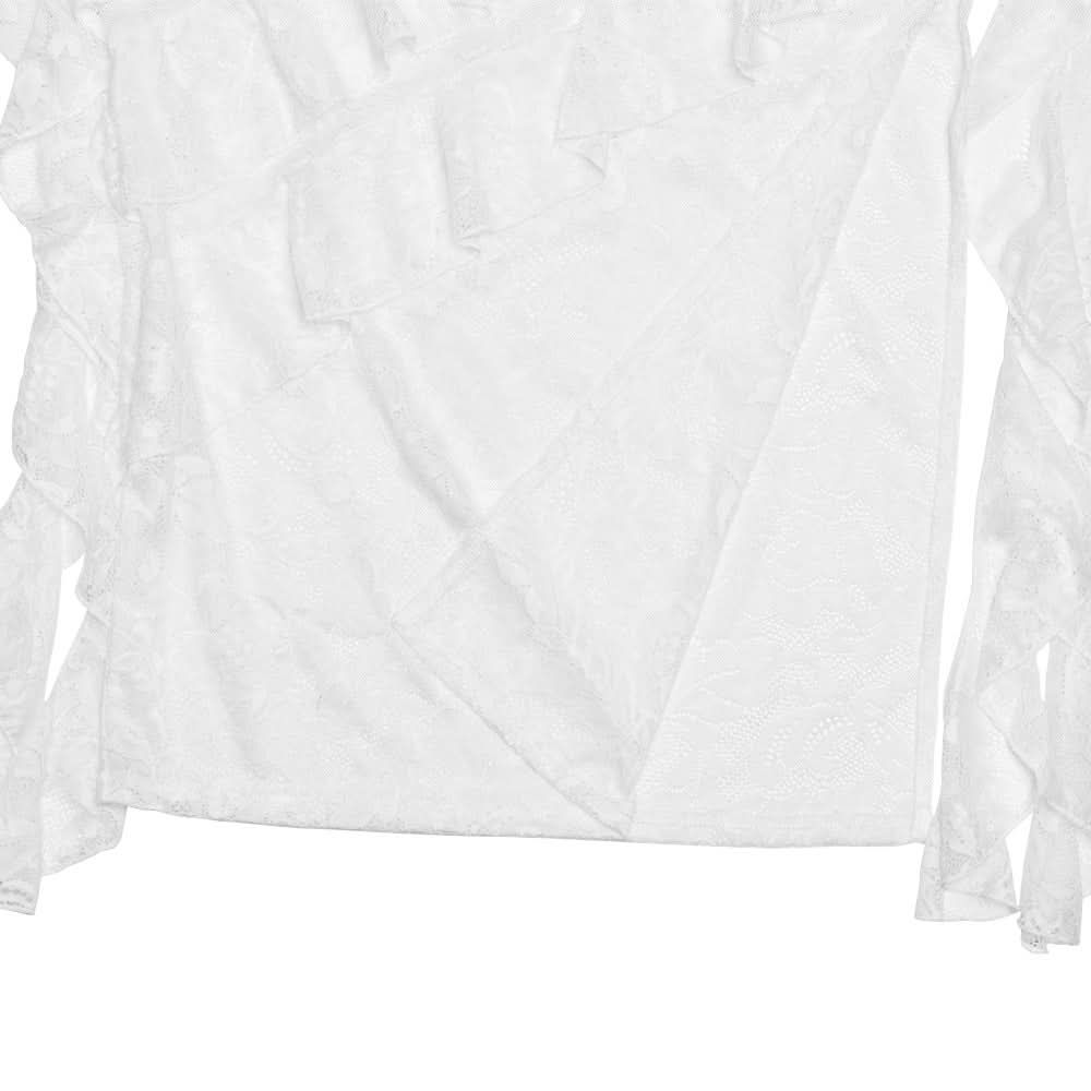 Lace irregular ruffle maxi skirt  | Festival Outfits Women