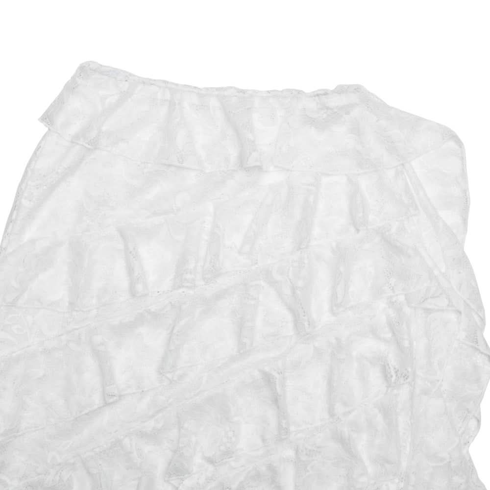 Lace irregular ruffle maxi skirt  | Festival Outfits Women