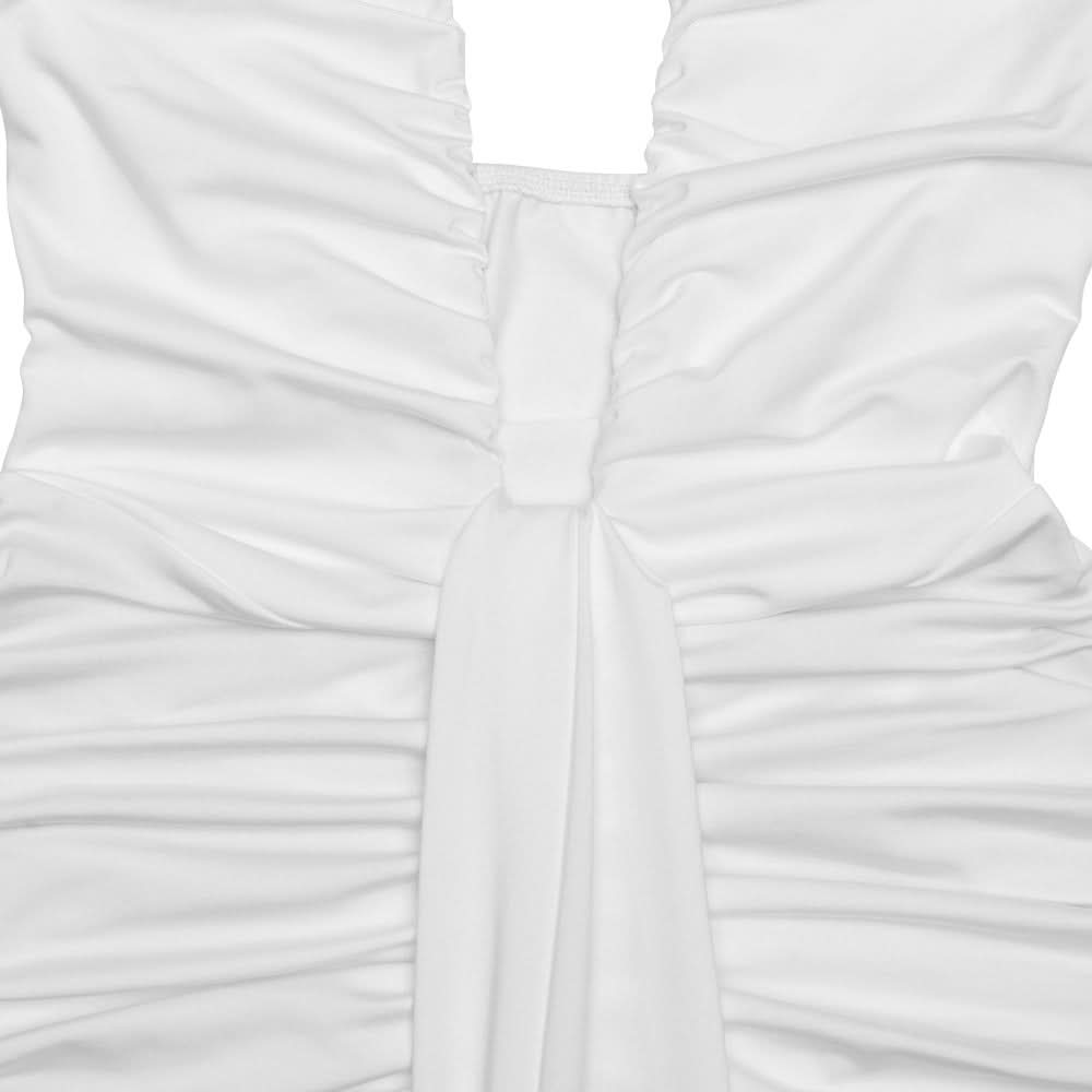 Deep v neck ruched backless maxi dress  | Festival Outfits Women