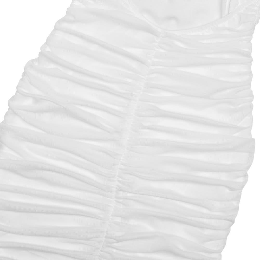 Ruched ruffle sleeve maxi dress  | Festival Outfits Women