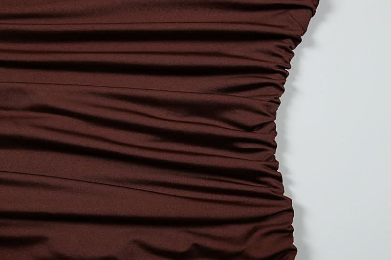 Ruched solid tube mini dress  | Festival Outfits Women