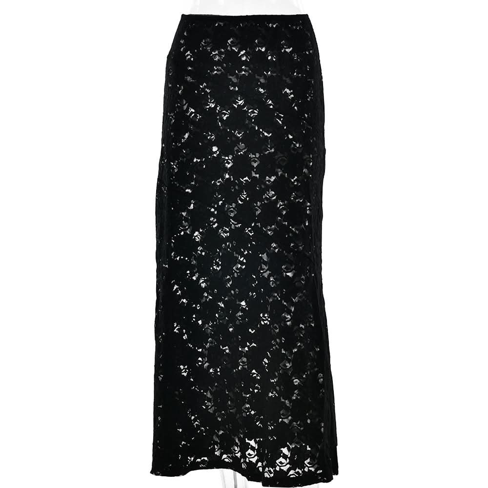 Lace see through maxi skirt  | Festival Outfits Women