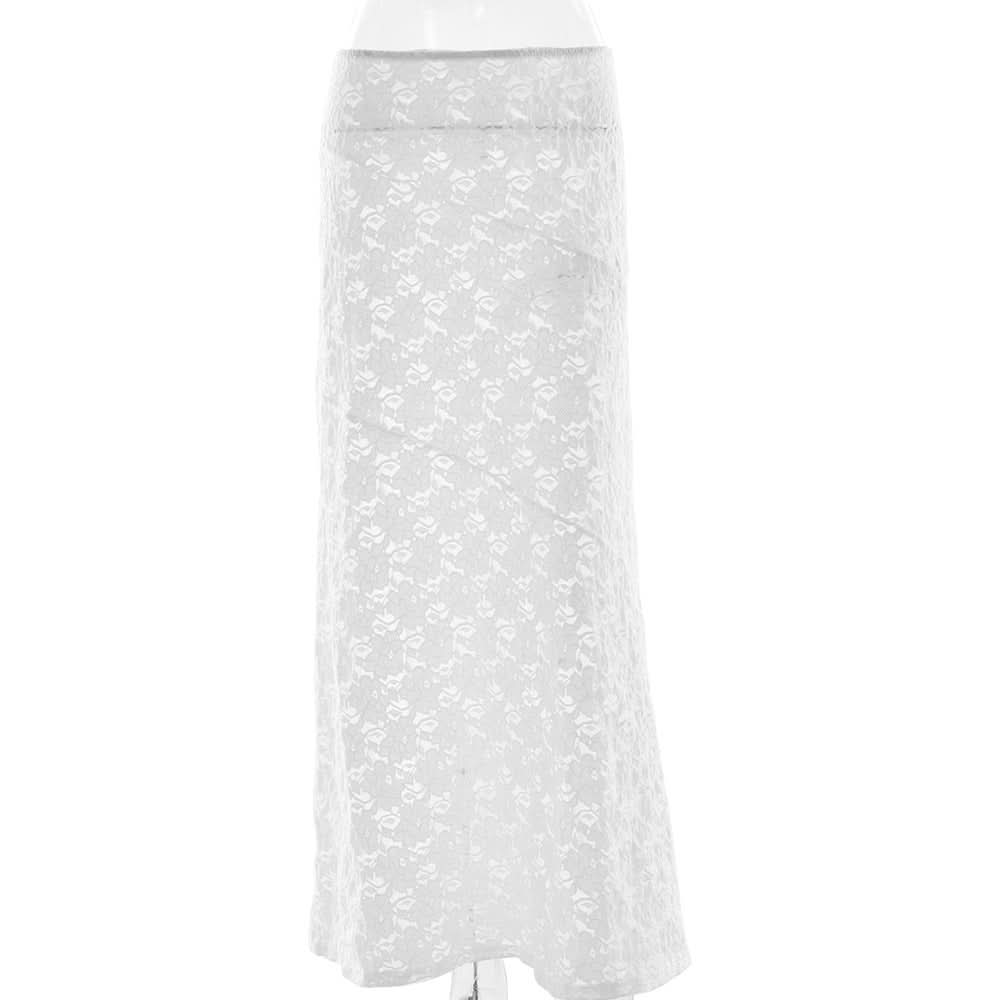 Lace see through maxi skirt  | Festival Outfits Women