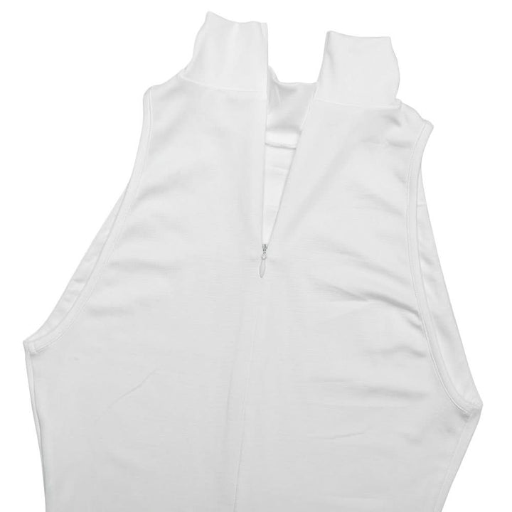 Sleeve zip-up high slit ruched maxi dress  | Festival Outfits Women