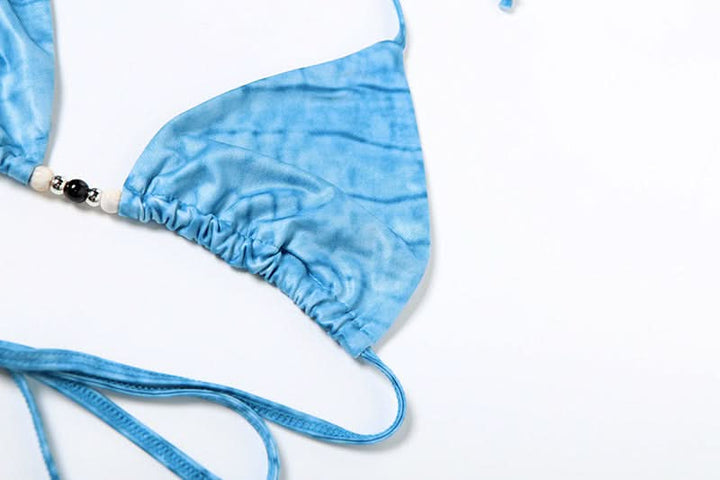 V neck self tie halter print maxi skirt set  | Festival Outfits Women