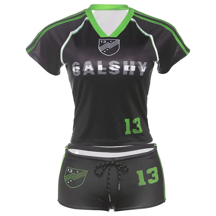 Short sleeve letter print short pant set  | Festival Outfits Women