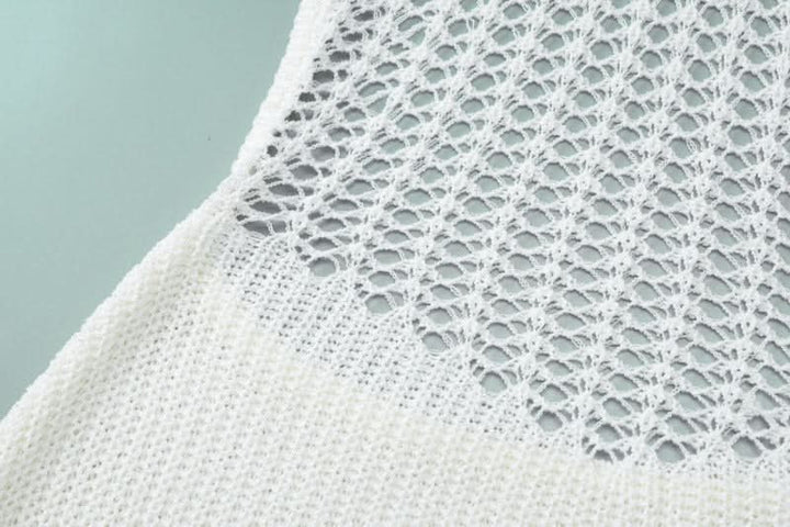 Halter hollow out self tie backless cut out mini dress  | Festival Outfits Women