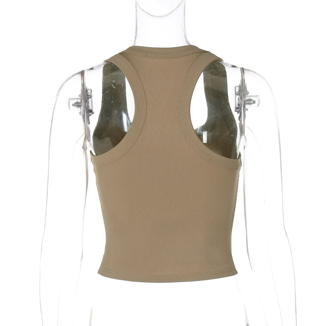 U neck solid tank top  | Festival Outfits Women