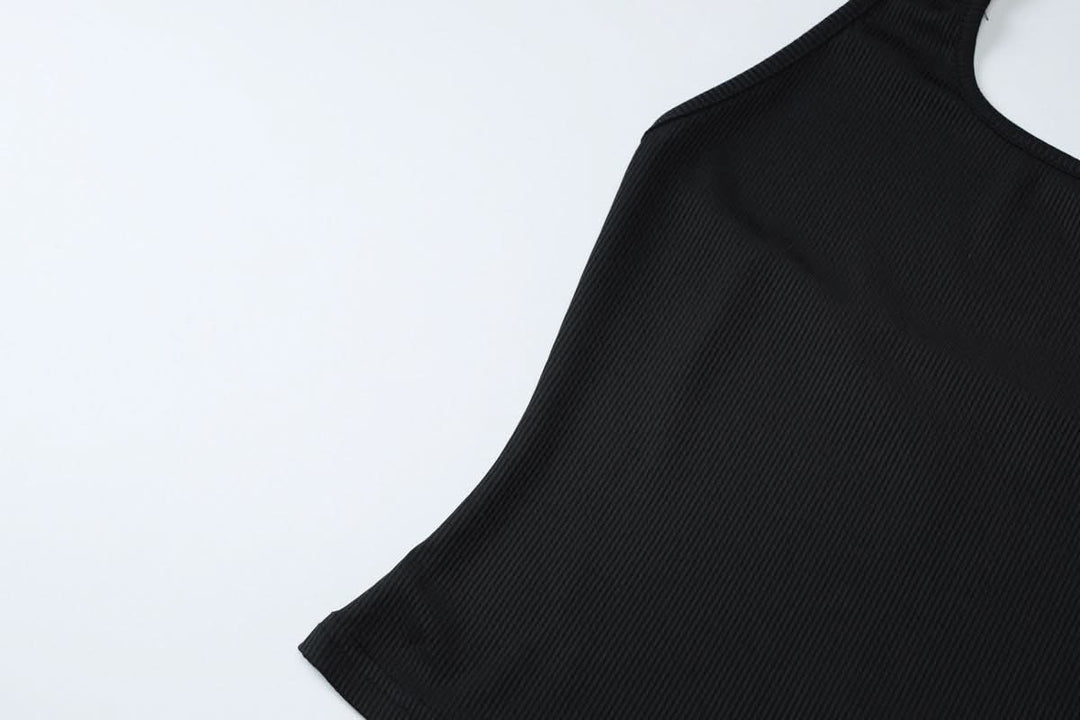 U neck metal applique backless top  | Festival Outfits Women