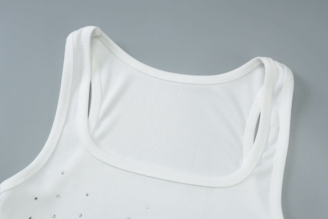 U neck beaded tank top  | Festival Outfits Women