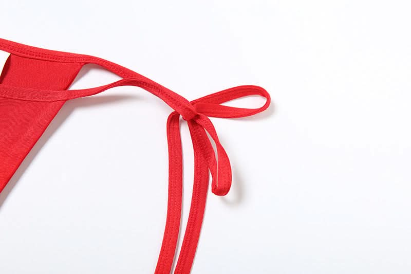 Ruched self tie irregular tube mini skirt set  | Festival Outfits Women