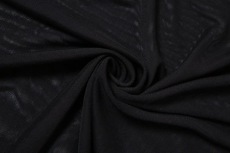 Mesh square neck self tie backless maxi dress  | Festival Outfits Women