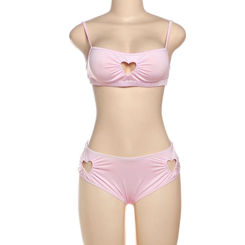 Hollow out square neck ruched cami pant set  | Festival Outfits Women