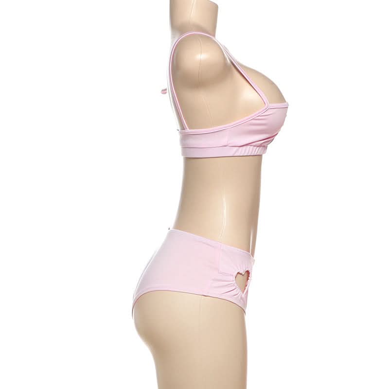 Hollow out square neck ruched cami pant set  | Festival Outfits Women