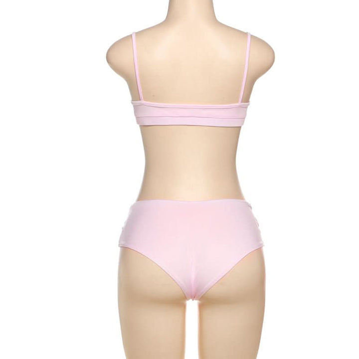 Hollow out square neck ruched cami pant set  | Festival Outfits Women