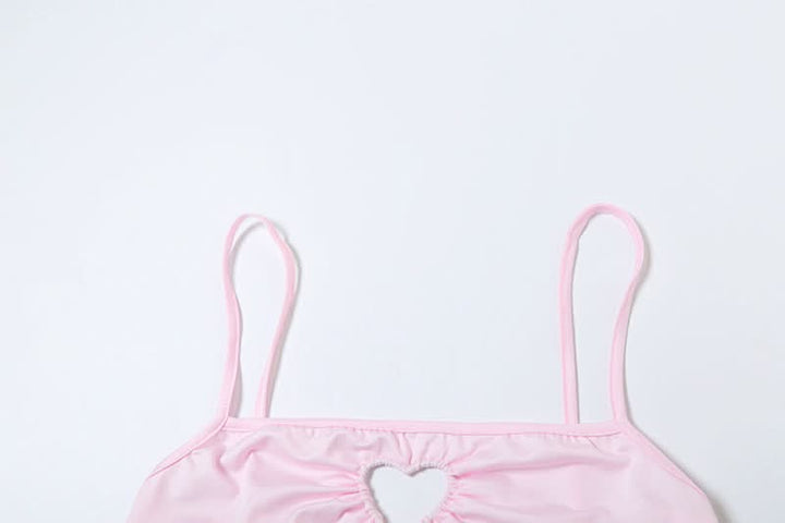Hollow out square neck ruched cami pant set  | Festival Outfits Women