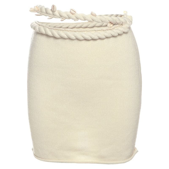 Knitted hollow out irregular zip-up cut out mini skirt  | Festival Outfits Women