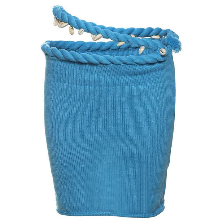 Knitted hollow out irregular zip-up cut out mini skirt  | Festival Outfits Women