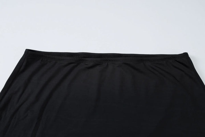 Slit irregular backless solid tube mini skirt set  | Festival Outfits Women