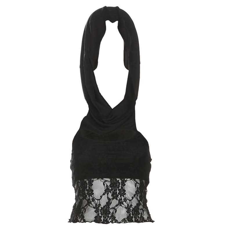 Hoodie lace hollow out off shoulder 2-way cut out top  | Festival Outfits Women