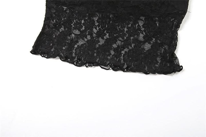 Hoodie lace hollow out off shoulder 2-way cut out top  | Festival Outfits Women