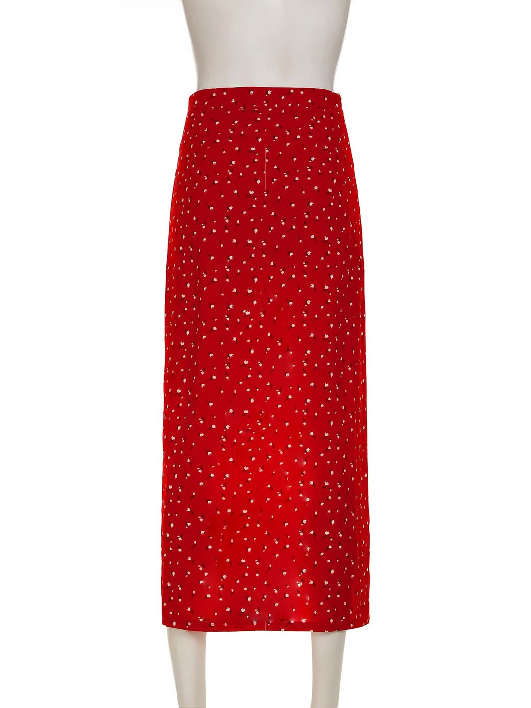 Ruffle slit irregular zip-up flower print midi skirt  | Festival Outfits Women